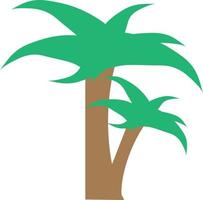 hoog palm bomen, illustratie, vector, Aan een wit achtergrond. vector