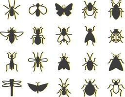 vliegend insecten, illustratie, vector, Aan een wit achtergrond. vector
