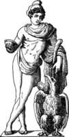 Ganymedes wijnoogst illustratie. vector