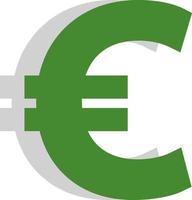 bank euro, illustratie, vector Aan een wit achtergrond.