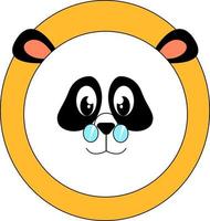 panda vervelend bril, illustratie, vector Aan wit achtergrond.