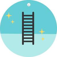 zwart ladder ,illustratie, vector Aan wit achtergrond.