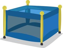 blauw box, illustratie, vector Aan wit achtergrond.