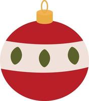 rood Kerstmis bal, illustratie, vector Aan wit achtergrond.