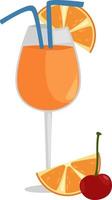 citrus cocktail,illustratie,vector Aan wit achtergrond vector