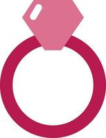 roze bruiloft ring, illustratie, vector Aan een wit achtergrond.