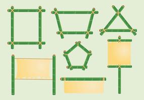Frame vorm groen bamboe vector pack