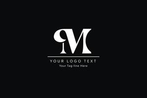 brief m logo alfabet ontwerp icoon vector symbool