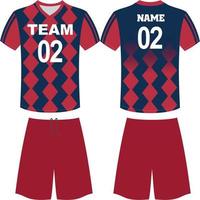 t-shirt sport ontwerp sjabloon, voetbal Jersey mockup voor Amerikaans voetbal club. uniform voorkant en terug visie. voetbal uitrusting nationaal team overhemd bespotten omhoog. vector illustratie.