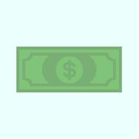 dollar bankbiljet. groen papier rekening. vector illustratie