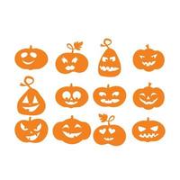 halloween pompoen vector set