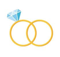 reeks van diamant ring icoon vector illustratie