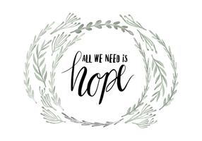 Lettering hoop aquarel stijl vector