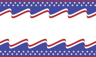 blauw en rood kader met een Verenigde Staten van Amerika vlag patroon vector