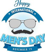 Internationale Mannen dag poster ontwerp vector