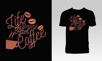 koffie typografie t-shirt ontwerp vector