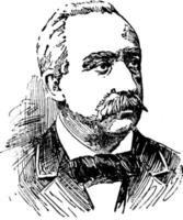 f. f. faure, wijnoogst illustratie vector