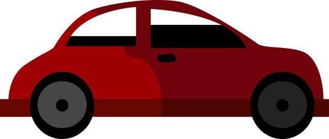 rood auto, illustratie, vector Aan wit achtergrond.