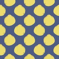 geel pomelo , naadloos patroon Aan een blauw achtergrond. vector