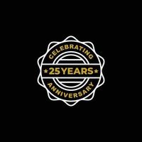 25 jaren verjaardag viering logo vector