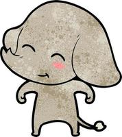 vector olifant karakter in tekenfilm stijl