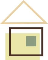 strand huis, icoon illustratie, vector Aan wit achtergrond
