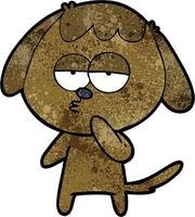 vector hond karakter in tekenfilm stijl