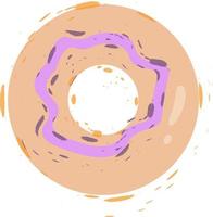donut, illustratie, vector Aan wit achtergrond.