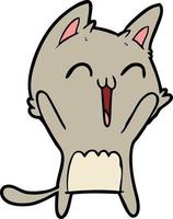 tekenfilm lachend kat vector