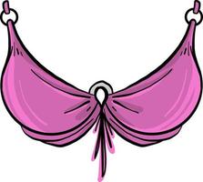 roze beha, illustratie, vector Aan wit achtergrond.