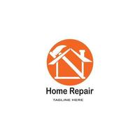 huis reparatie logo sjabloon vector icoon