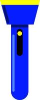 blauw zaklamp, illustratie, vector Aan wit achtergrond.