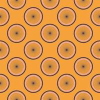 oranje rolstoel, naadloos patroon Aan oranje achtergrond. vector