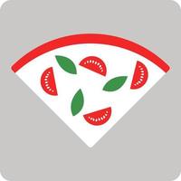 plak van Italiaans pizza, illustratie, vector, Aan een wit achtergrond. vector