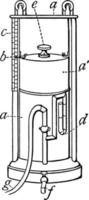 spirometer wijnoogst illustratie. vector