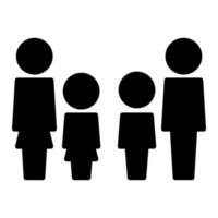 mensen icoon. familie icoon in modieus vlak stijl geïsoleerd Aan wit achtergrond. ouders symbool voor uw web plaats ontwerp, logo, app, ui. vector illustratie, eps10.