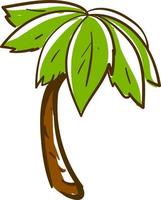 palm tekening, illustratie, vector Aan wit achtergrond.