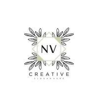 nv eerste brief bloem logo sjabloon vector premie vector kunst