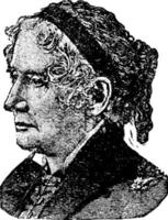 harriet beecher opbergen, wijnoogst illustratie vector