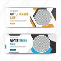 winter mode uitverkoop banier sjabloon ontwerp vector