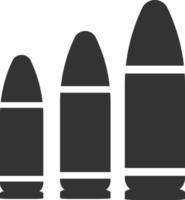 grijs leger kogels, illustratie, vector Aan wit achtergrond.