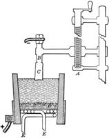 metalen calcium voorbereiding, wijnoogst illustratie vector