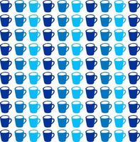 cups behang, illustratie, vector Aan wit achtergrond.