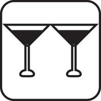 viering cocktails, illustratie, vector Aan een wit achtergrond.