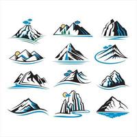 vector illustratie van berg icoon reeks