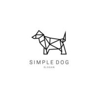 gemakkelijk hond logo ontwerp icoon sjabloon vector