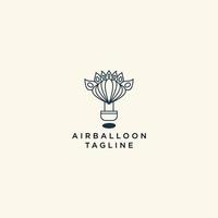 lucht ballon logo ontwerp icoon vector