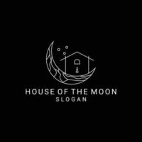 huis maan logo ontwerp icoon sjabloon vector