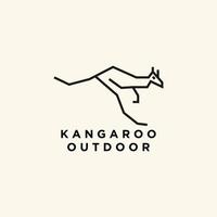 kangoeroe logo ontwerp icoon vector