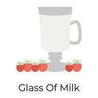 glas melk vector